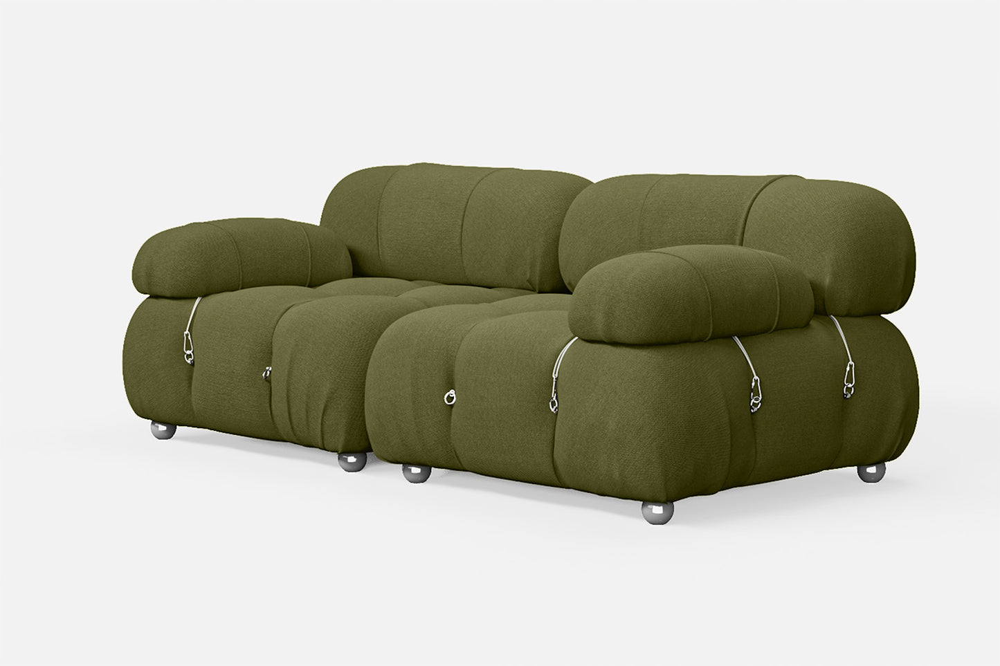 Varese 2 Seater Sofa Olive Linen Fabric