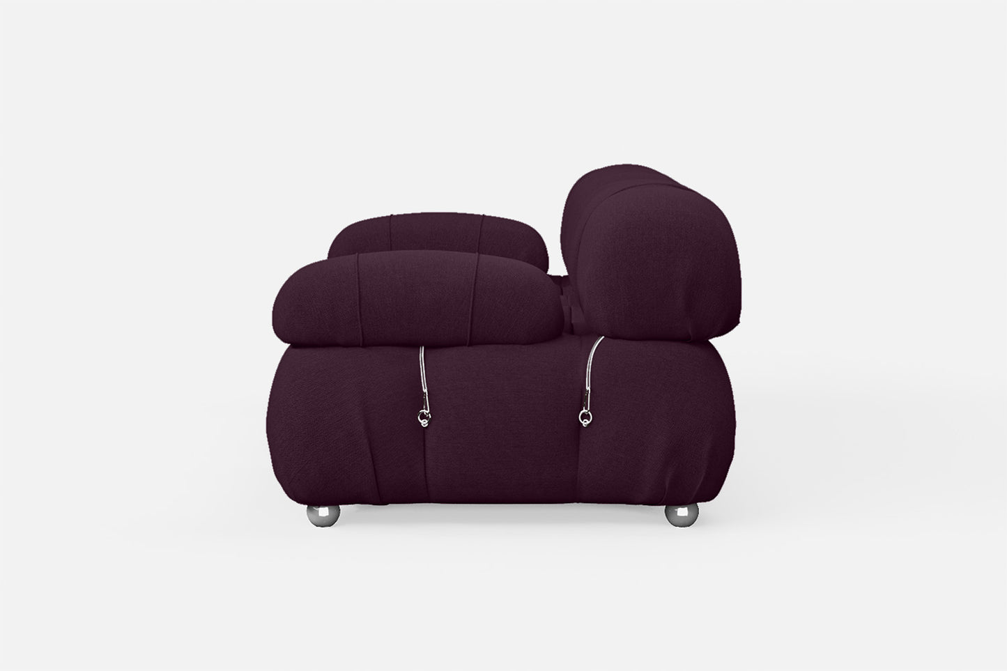 Varese 2 Seater Sofa Purple Linen Fabric