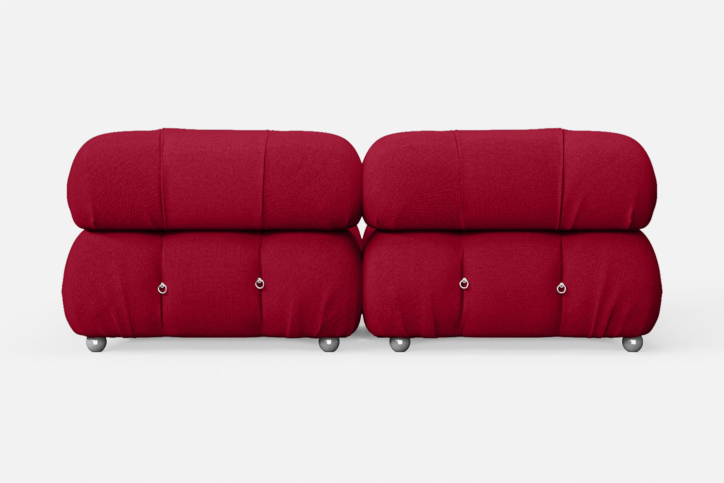 Varese 2 Seater Sofa Red Linen Fabric