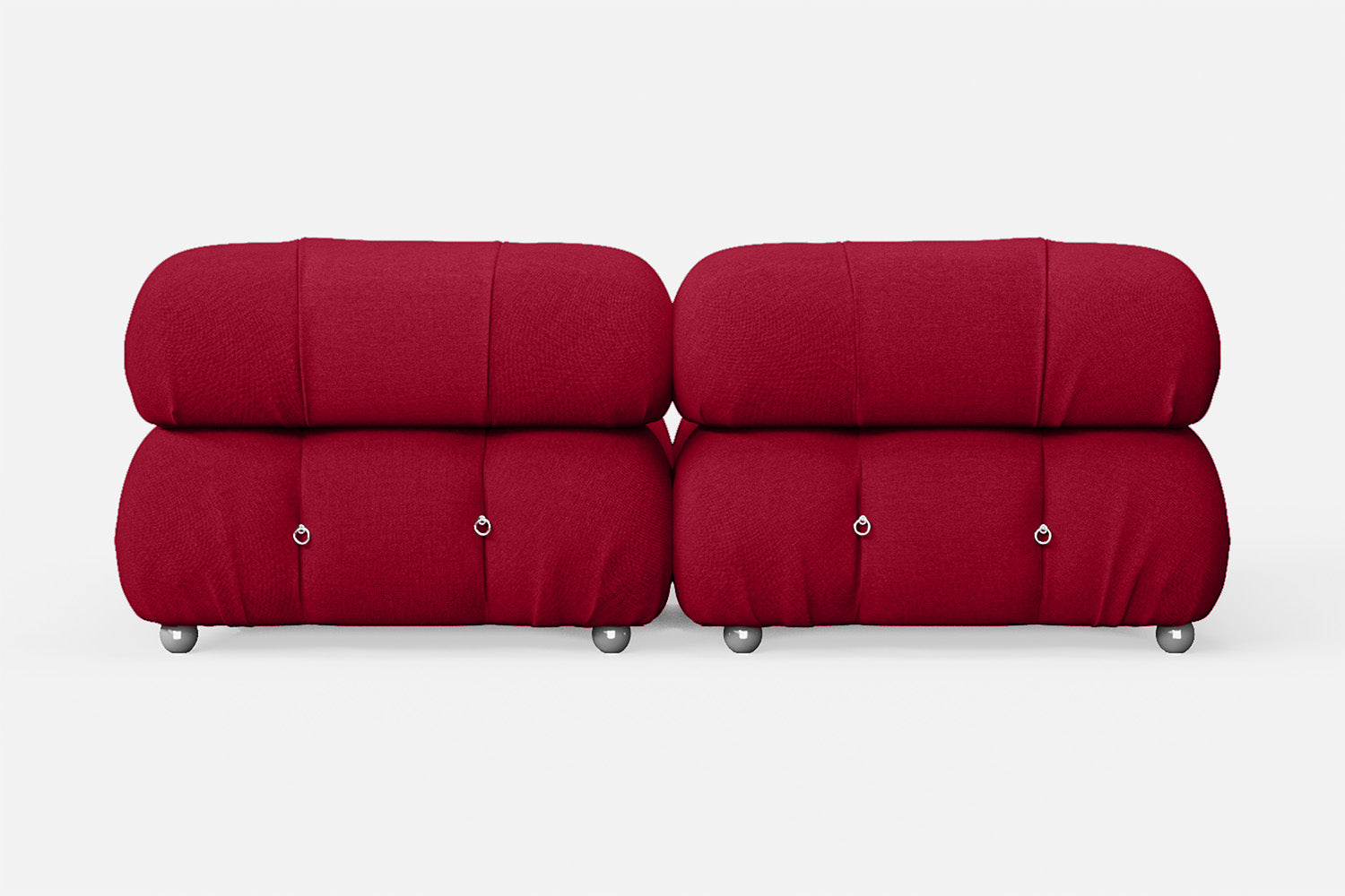 Varese 2 Seater Sofa Red Linen Fabric