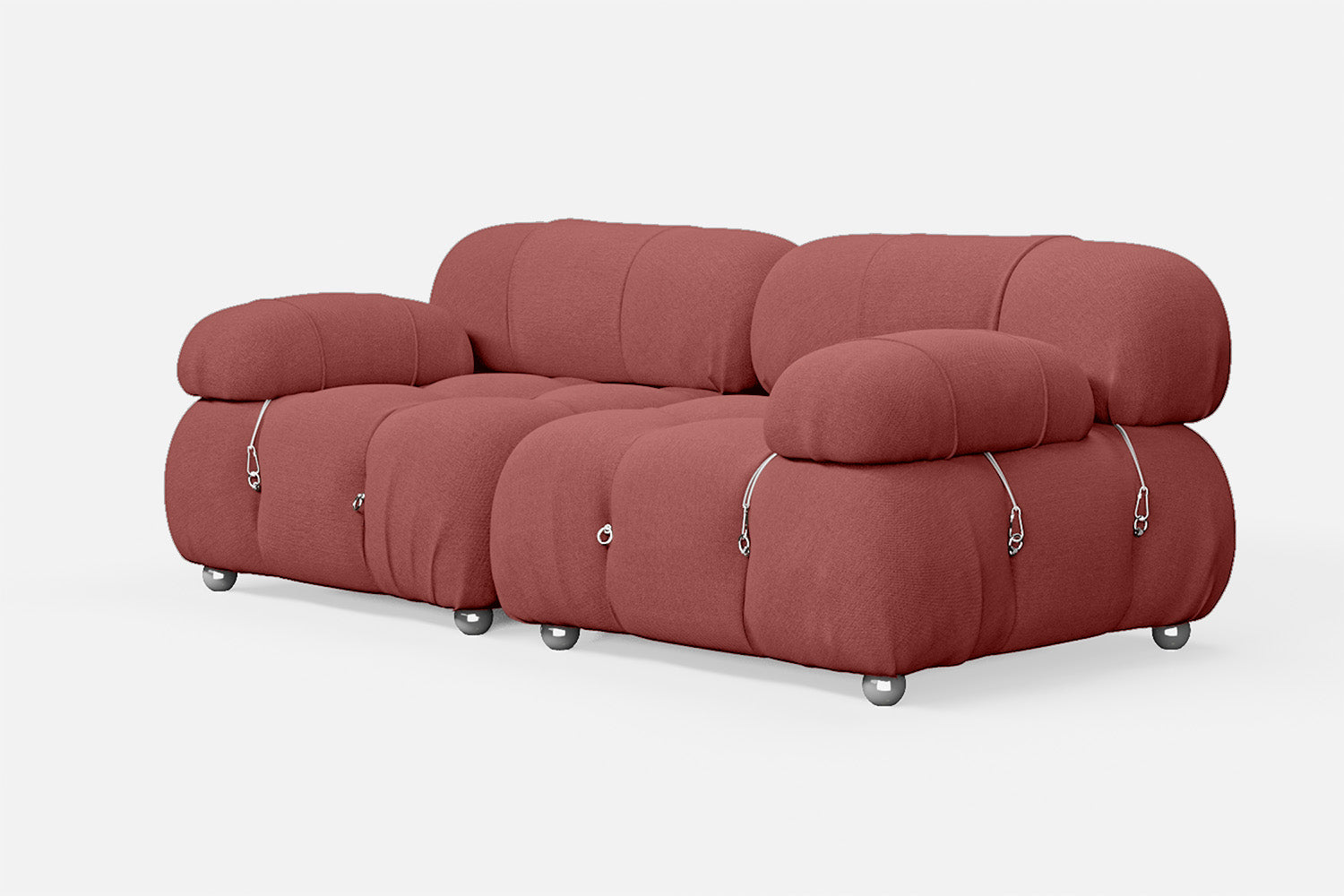 Varese 2 Seater Sofa Rose Pink Linen Fabric