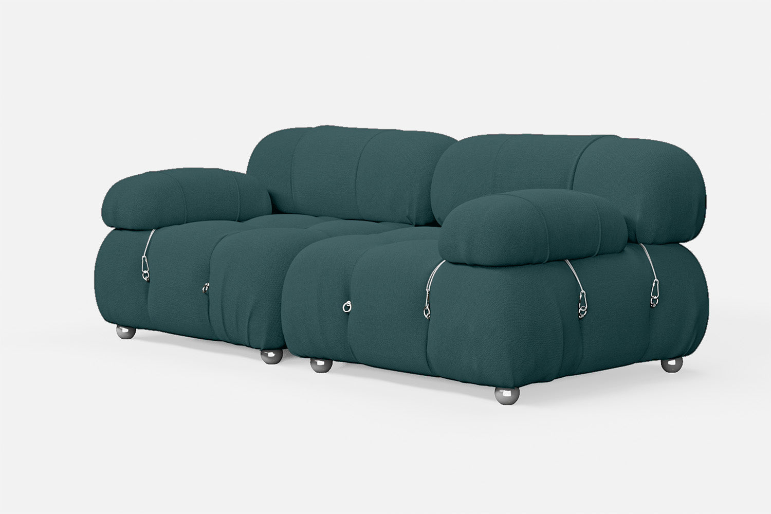 Varese 2 Seater Sofa Teal Linen Fabric