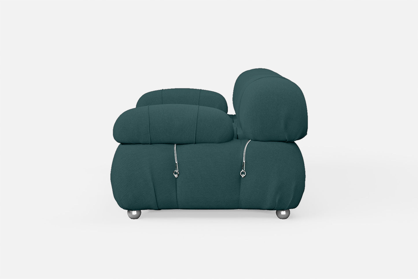 Varese 2 Seater Sofa Teal Linen Fabric