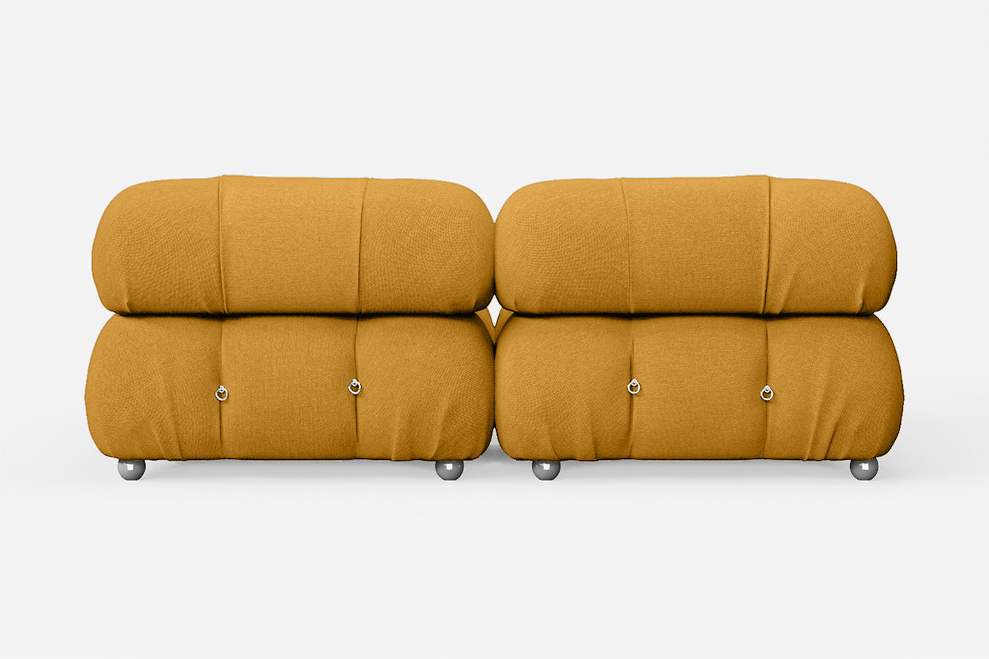 Varese 2 Seater Sofa Yellow Linen Fabric