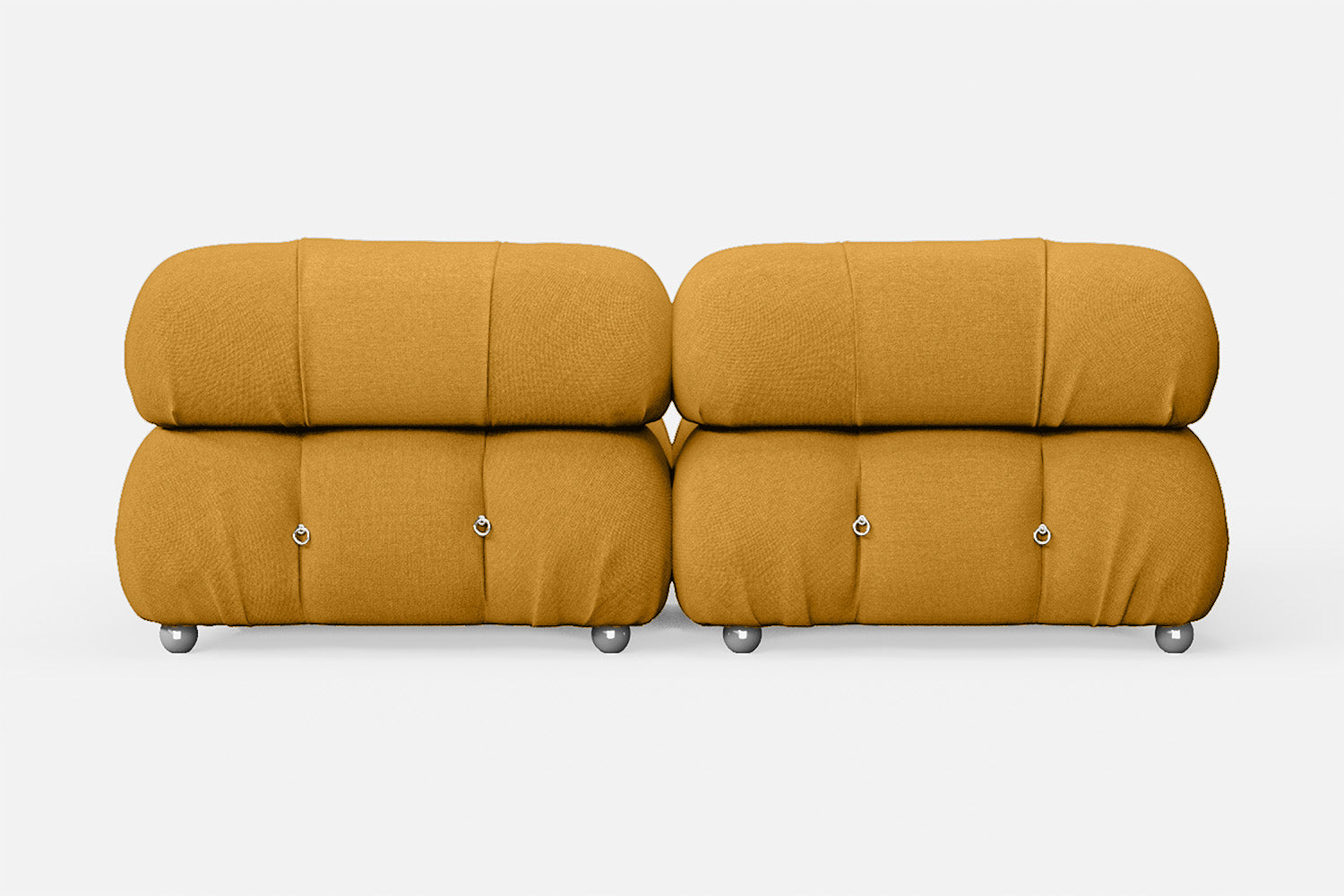 Varese 2 Seater Sofa Yellow Linen Fabric