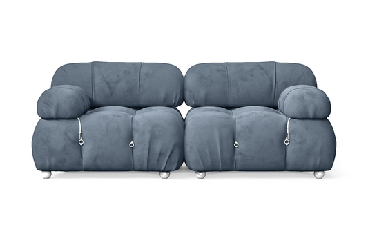 Varese 2 Seater Sofa Baby Blue Velvet