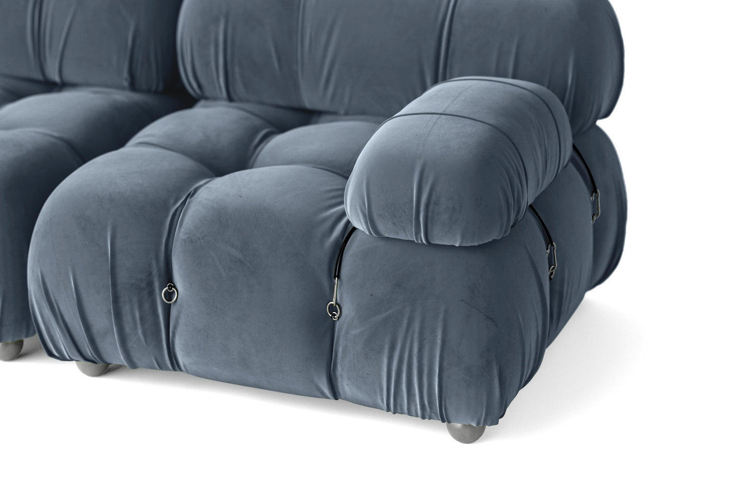 Varese 2 Seater Sofa Baby Blue Velvet