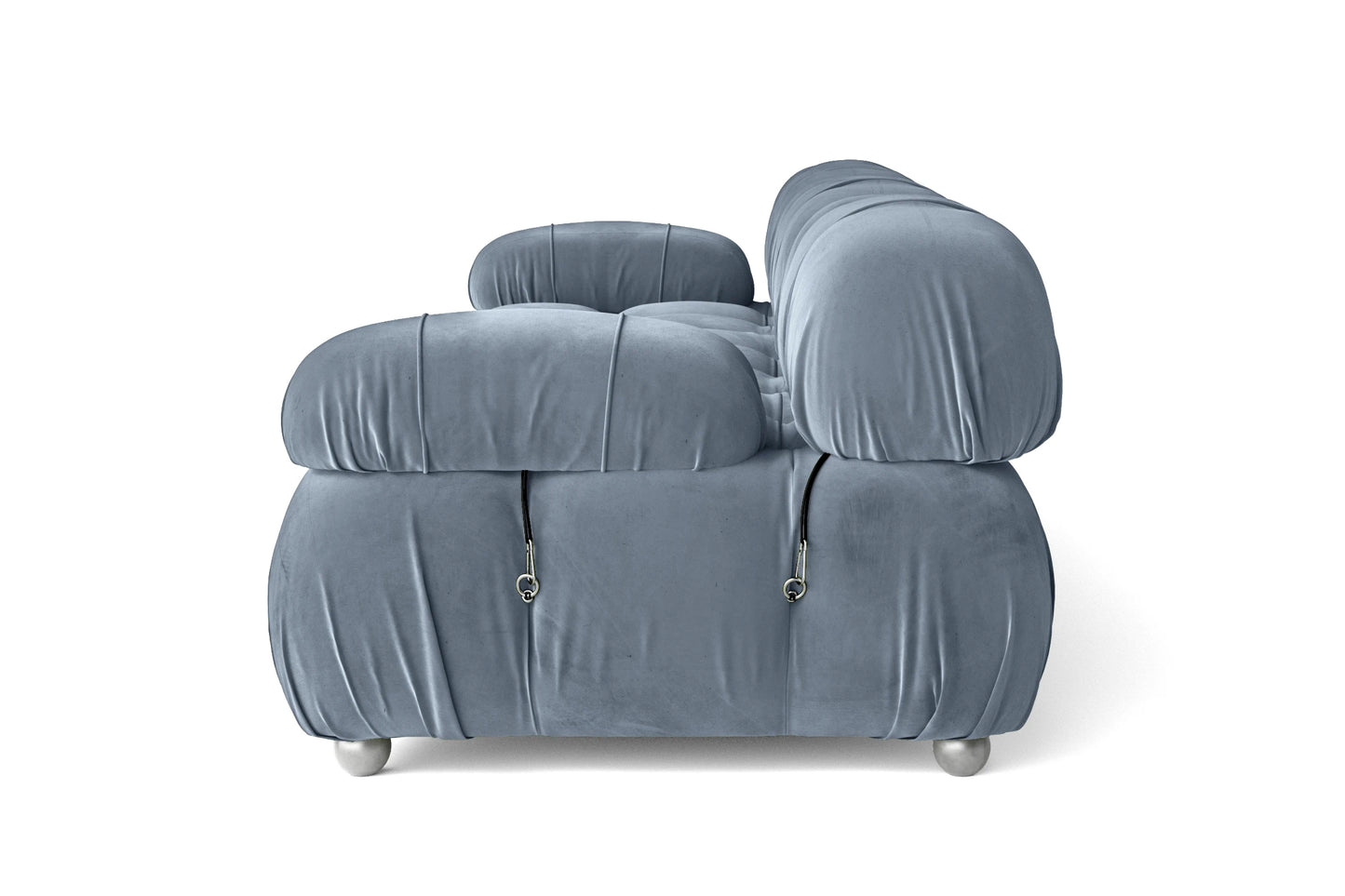 Varese 2 Seater Sofa Baby Blue Velvet