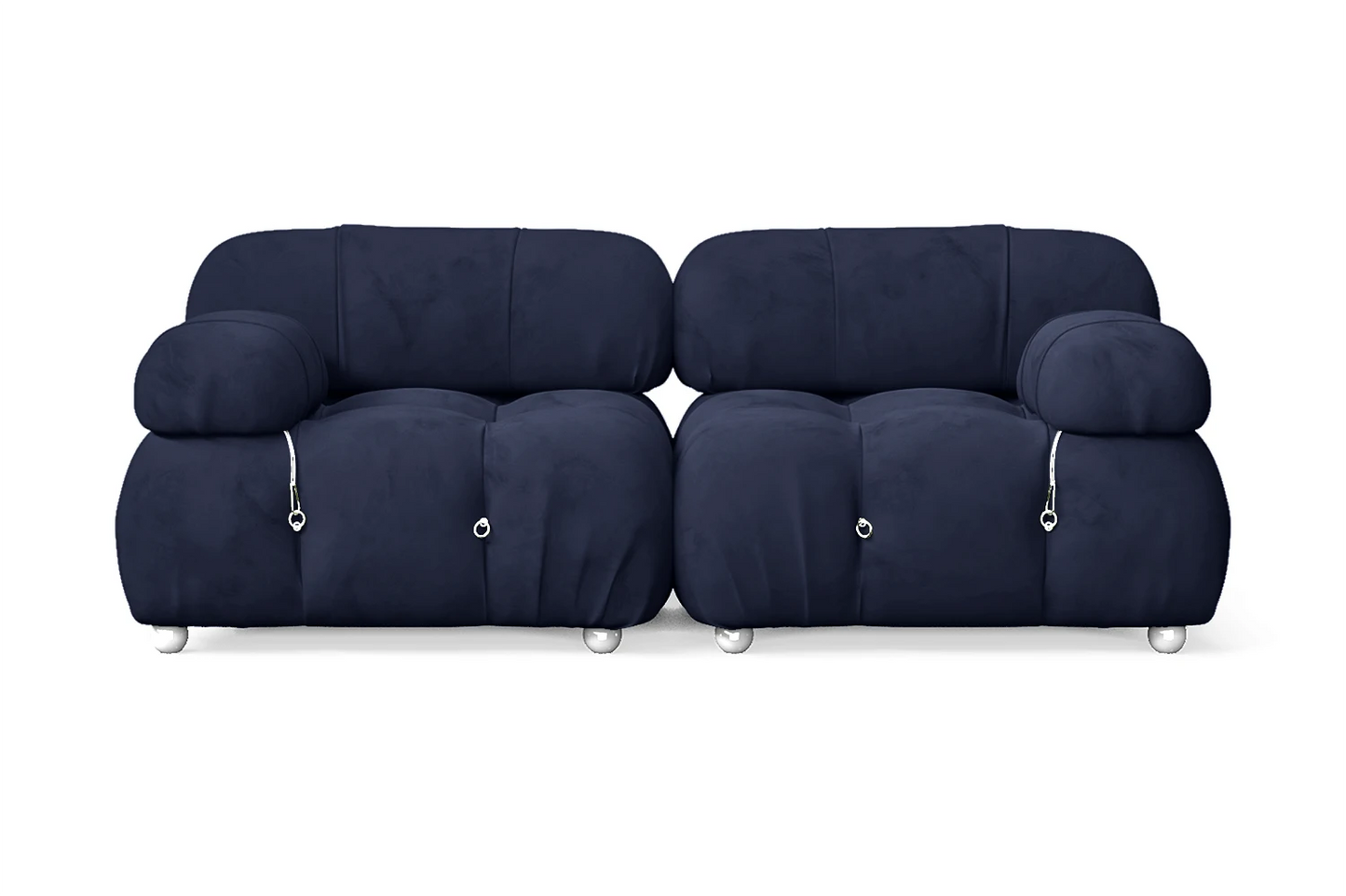 Varese 2 Seater Sofa Dark Blue Velvet