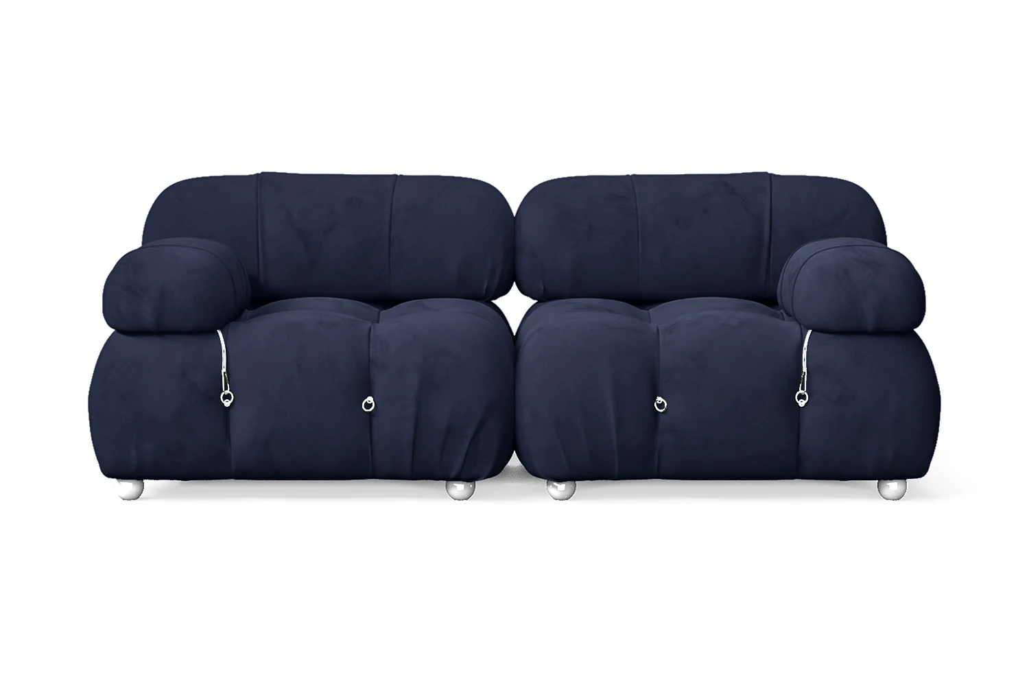 Varese 2 Seater Sofa Dark Blue Velvet