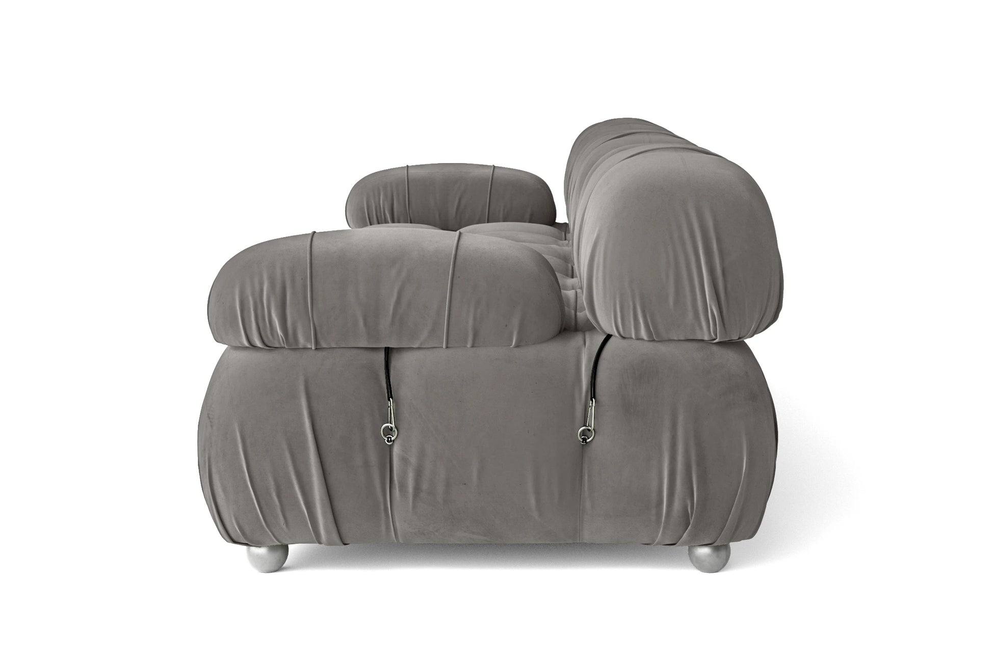 Varese 2 Seater Sofa Grey Velvet