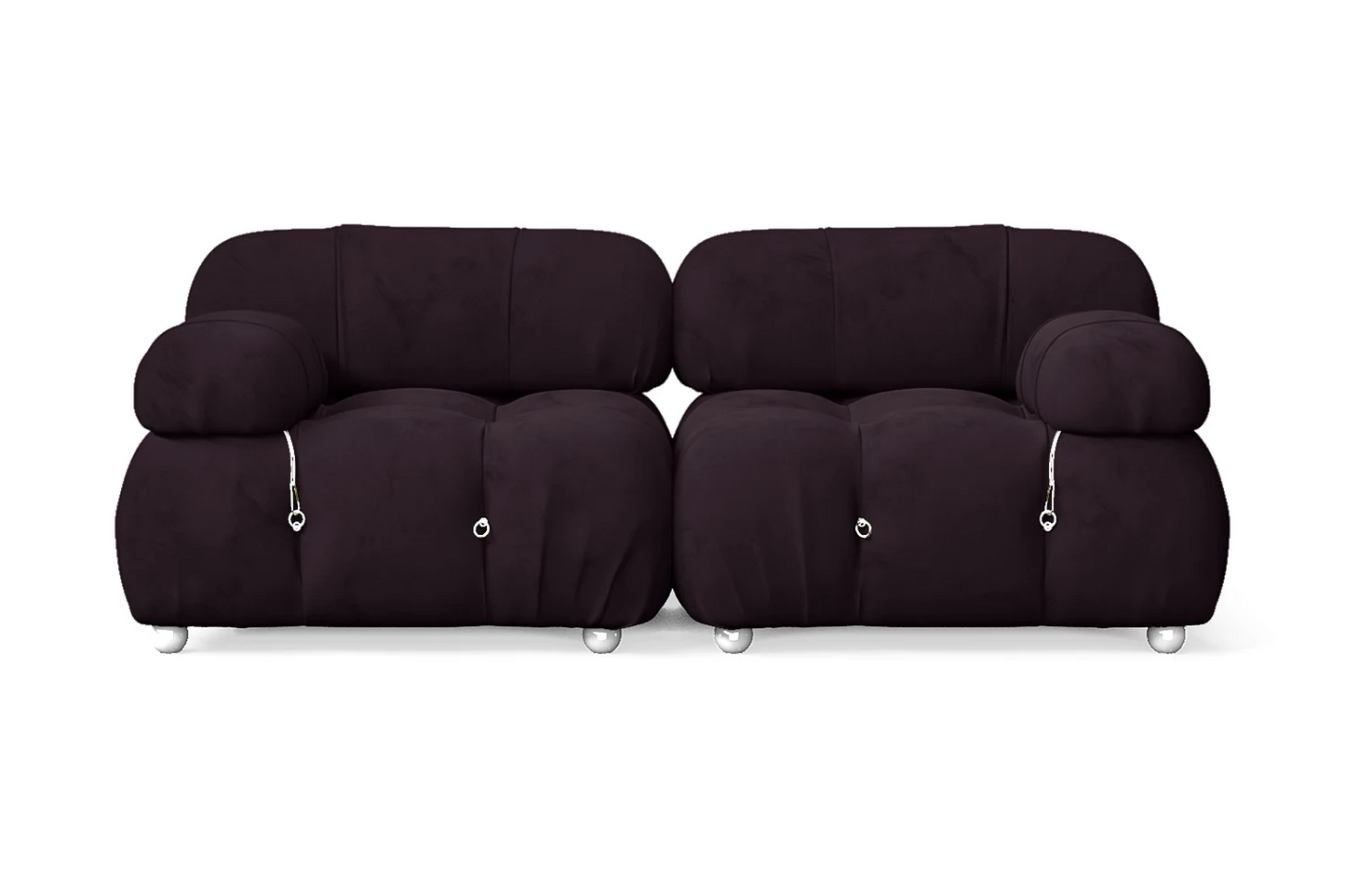 Varese 2 Seater Sofa Purple Velvet