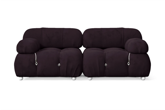 Varese 2 Seater Sofa Purple Velvet