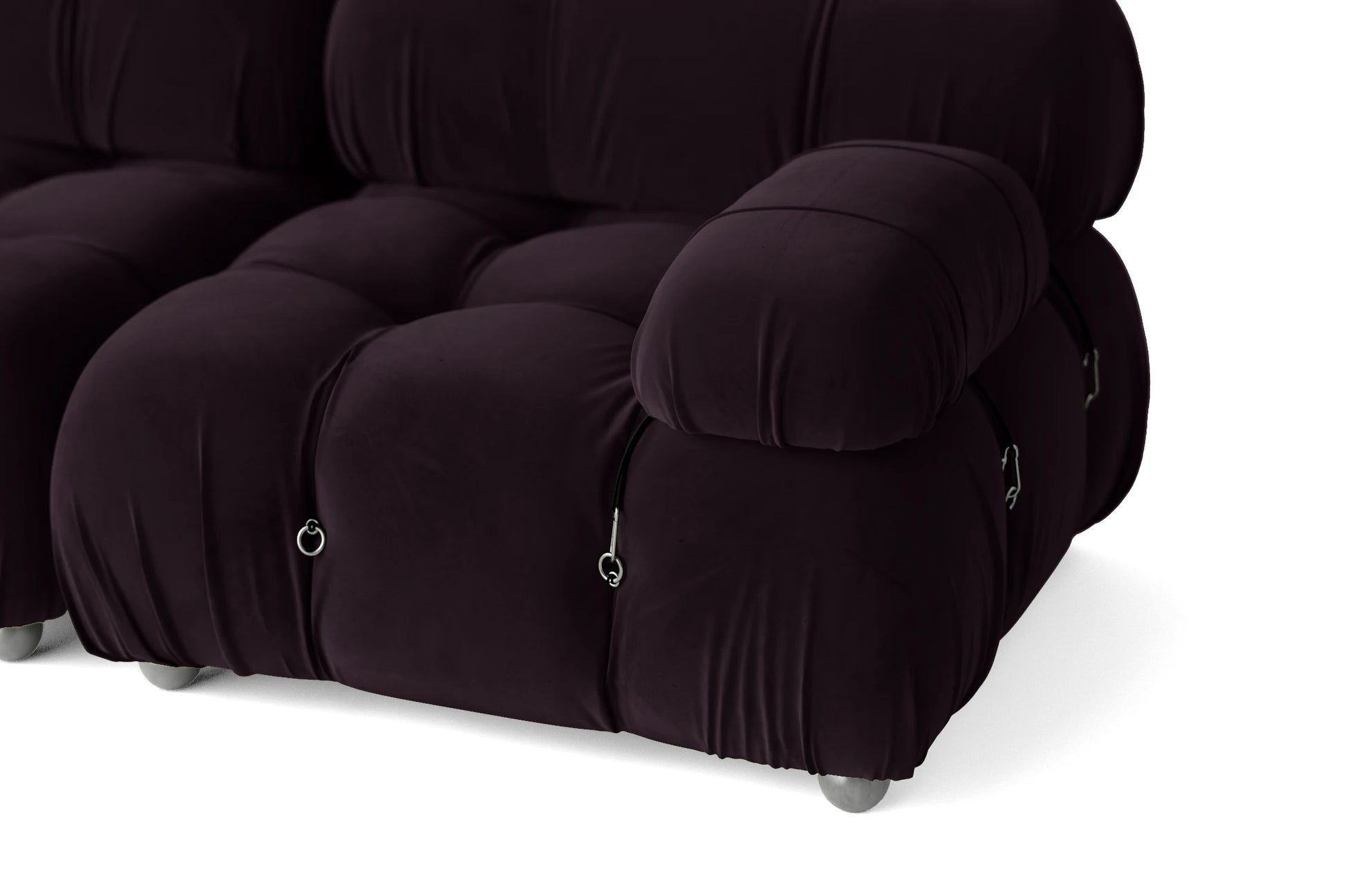 Varese 2 Seater Sofa Purple Velvet