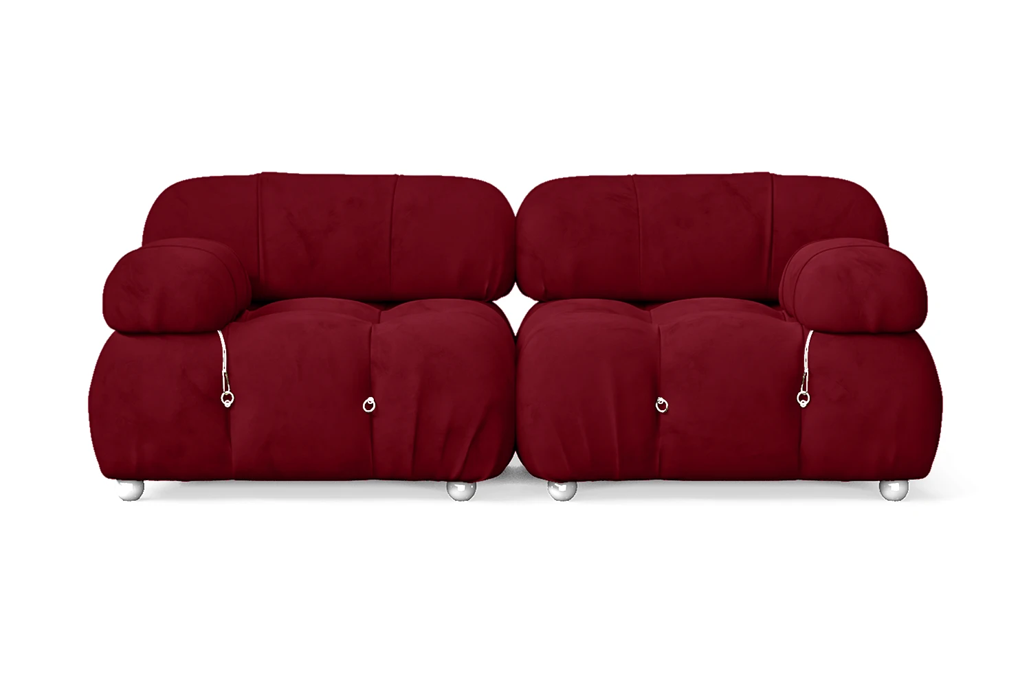 Varese 2 Seater Sofa Red Velvet