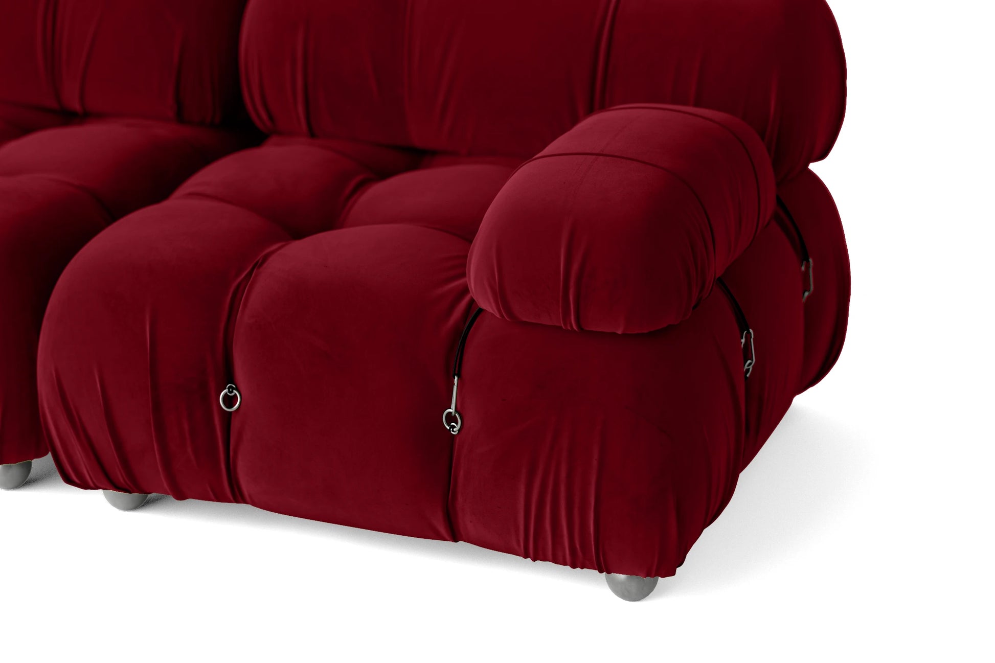 Varese 2 Seater Sofa Red Velvet