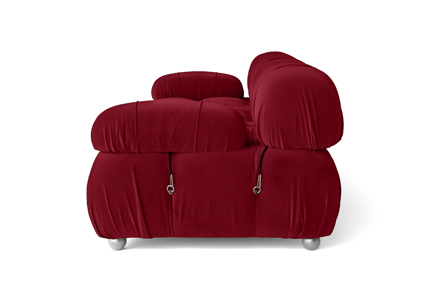 Varese 2 Seater Sofa Red Velvet