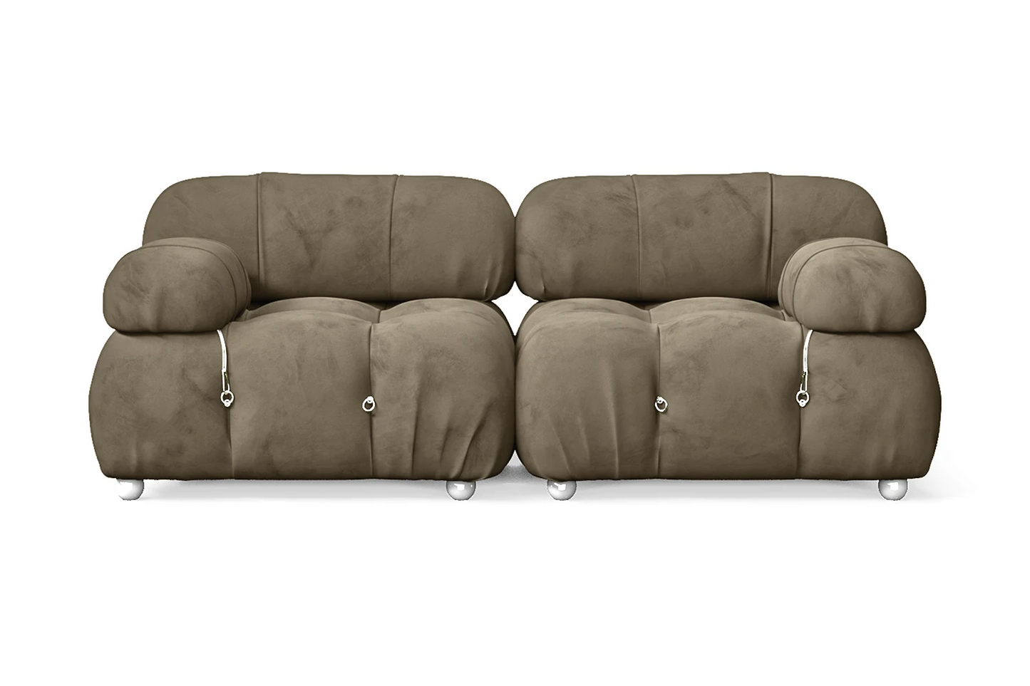 Varese 2 Seater Sofa Sand Velvet