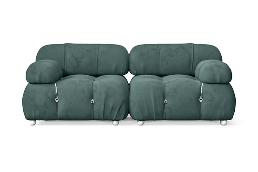 Varese 2 Seater Sofa Teal Velvet