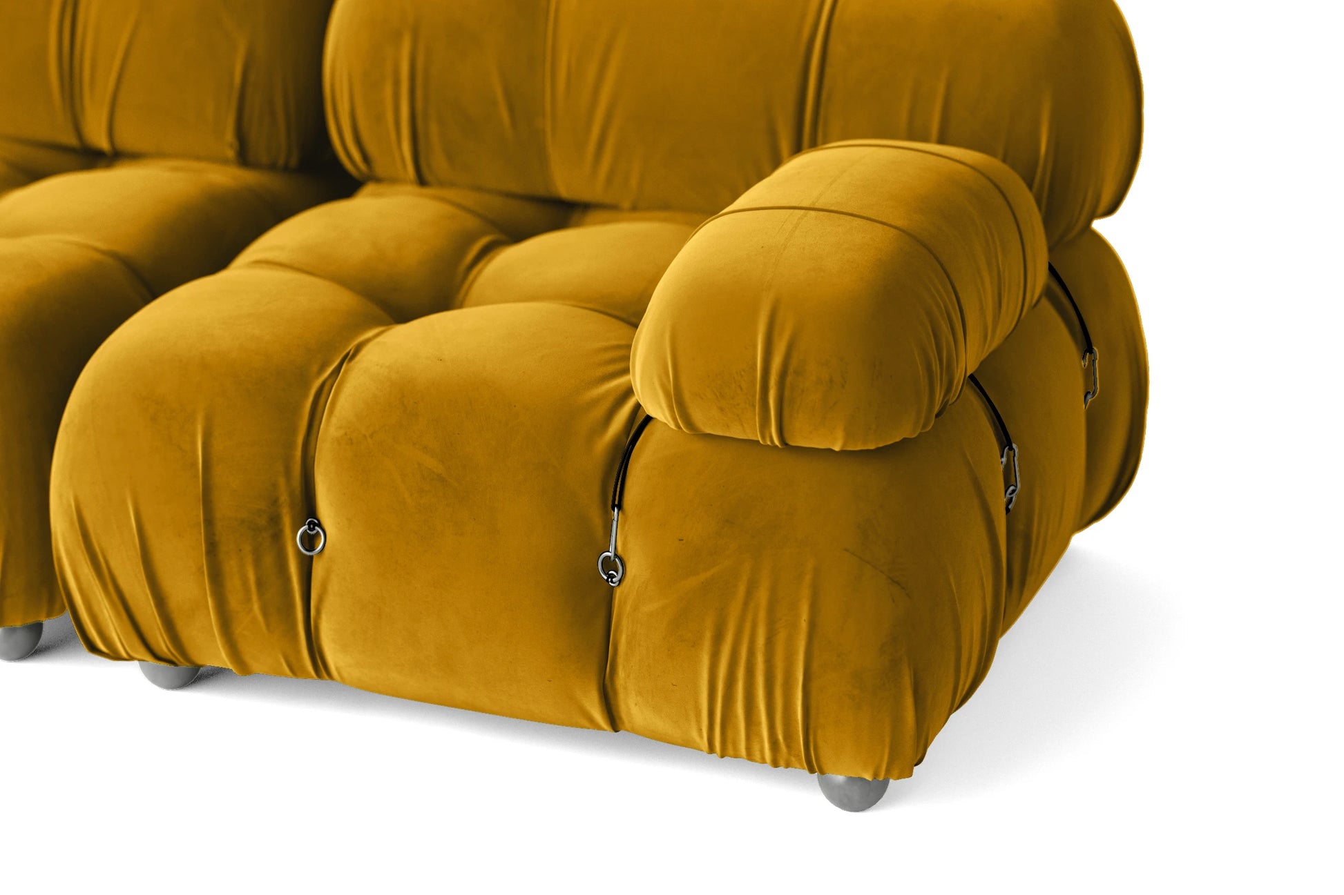 Varese 2 Seater Sofa Yellow Velvet