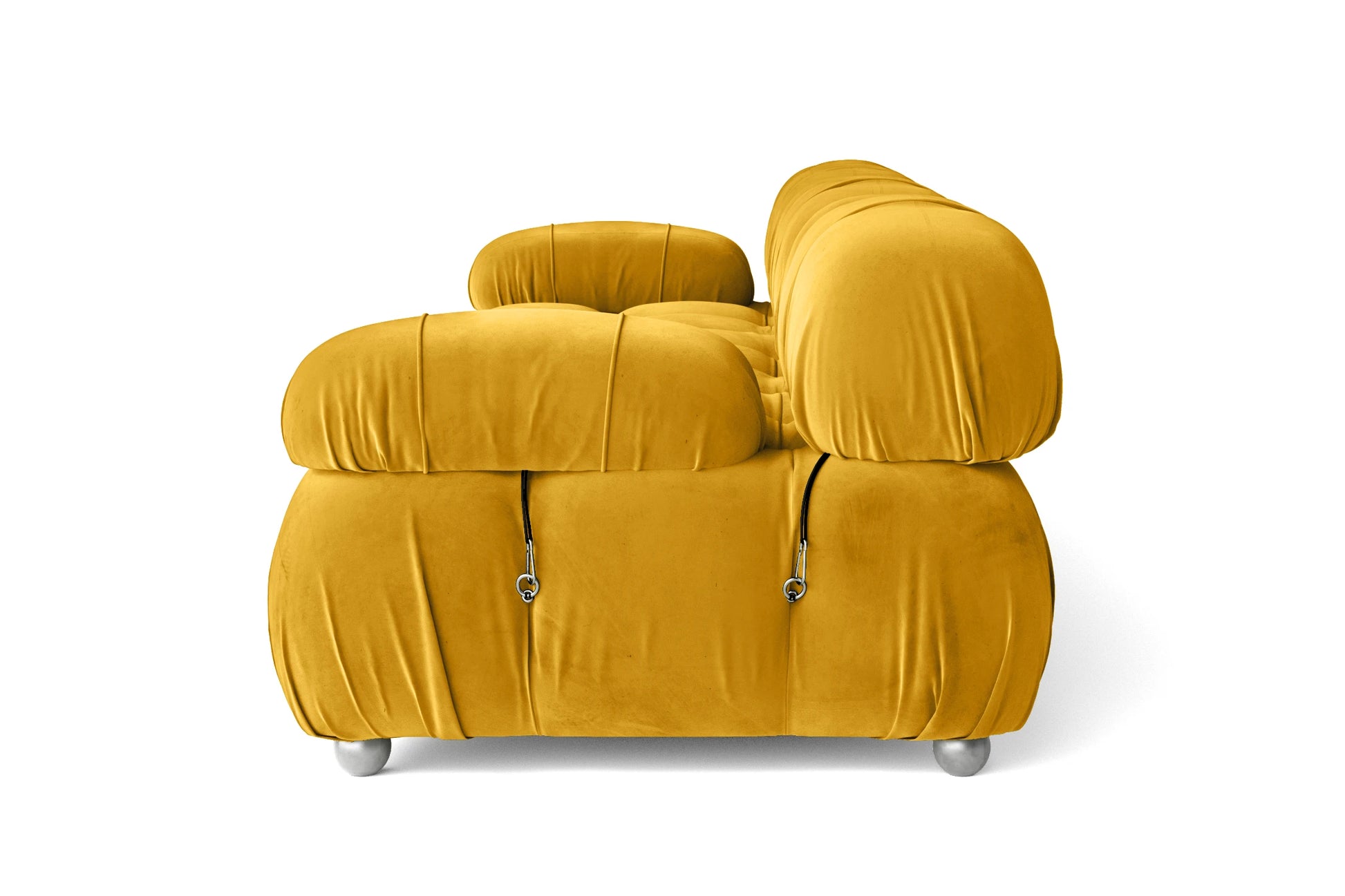 Varese 2 Seater Sofa Yellow Velvet