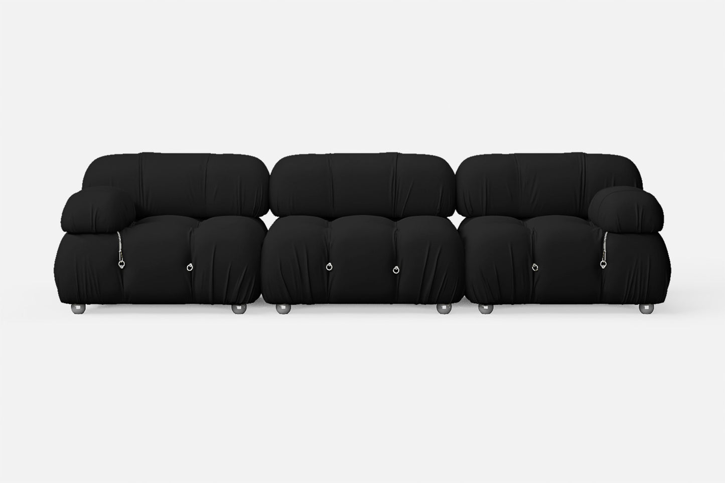 Varese 3 Seater Sofa Black Leather