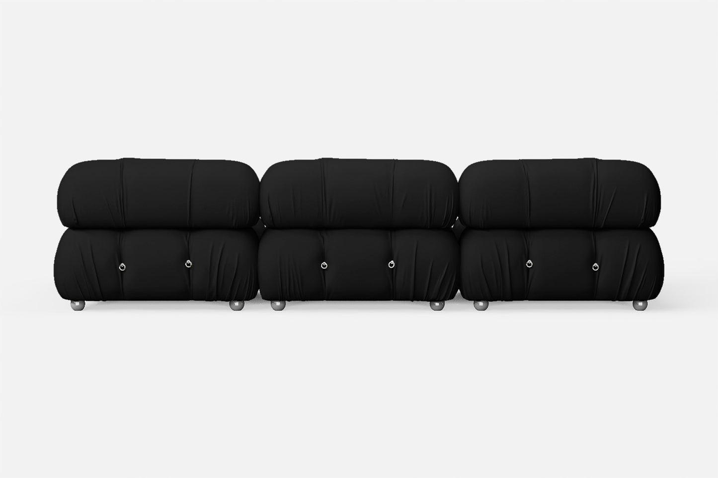 Varese 3 Seater Sofa Black Leather