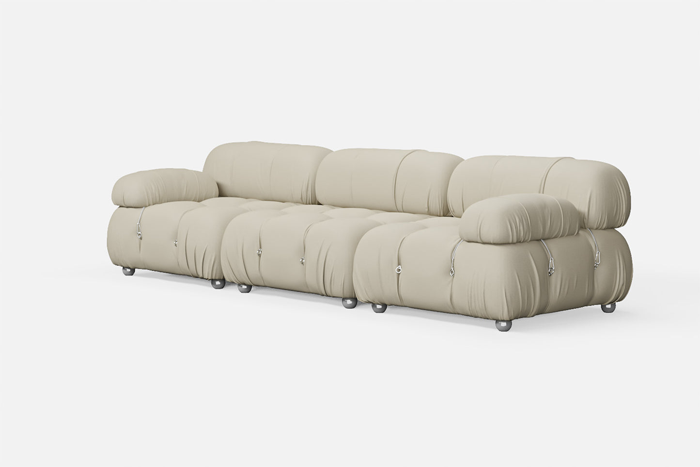 Varese 3 Seater Sofa Cream Leather