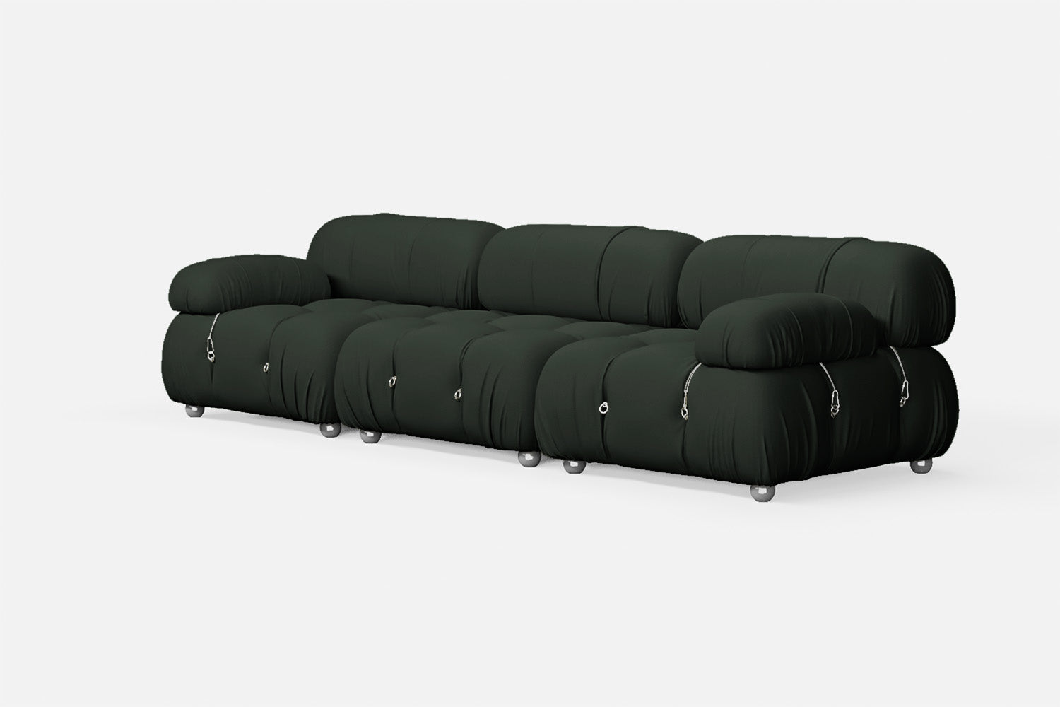 Varese 3 Seater Sofa Green Leather