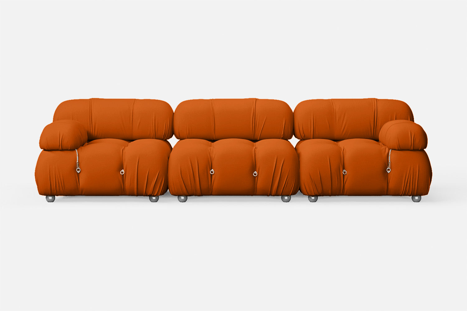 Varese 3 Seater Sofa Orange Leather