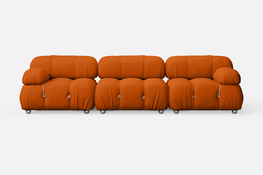 Varese 3 Seater Sofa Orange Leather