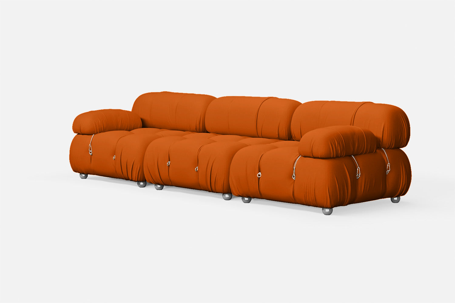 Varese 3 Seater Sofa Orange Leather