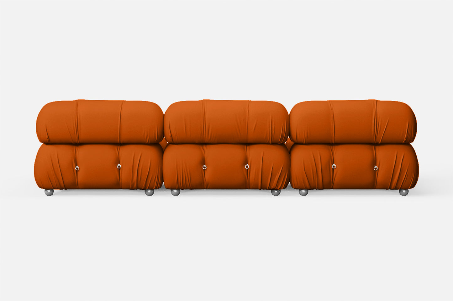 Varese 3 Seater Sofa Orange Leather