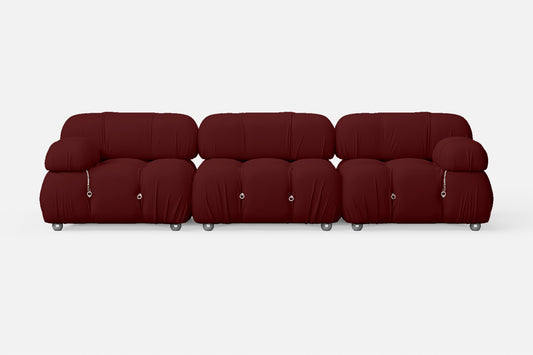 Varese 3 Seater Sofa Red Leather