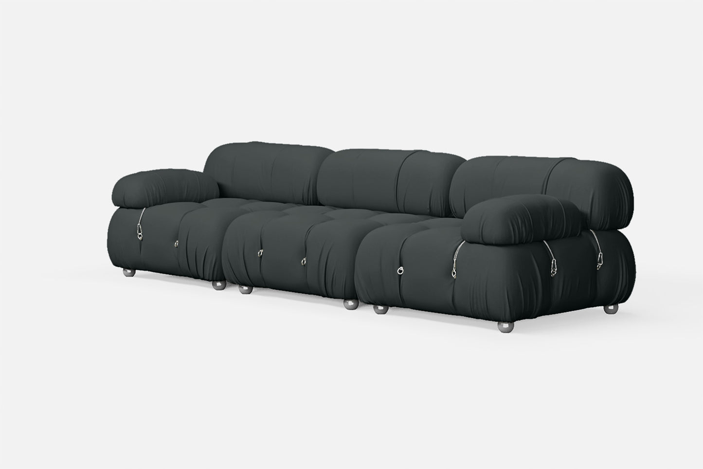 Varese 3 Seater Sofa Slate Leather