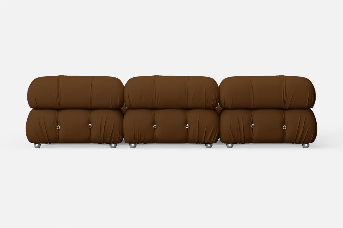 Varese 3 Seater Sofa Walnut Brown Leather