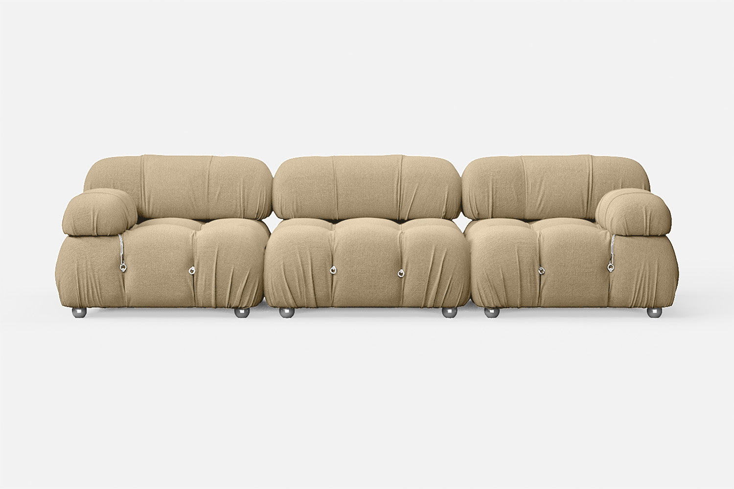 Varese 3 Seater Sofa Beige Linen Fabric