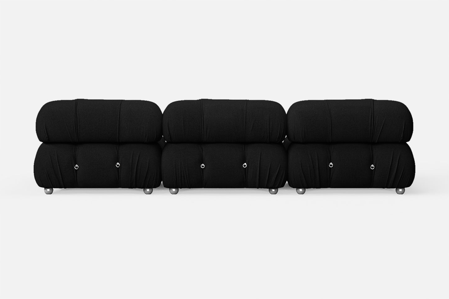 Varese 3 Seater Sofa Black Linen Fabric