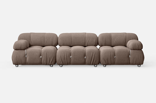 Varese 3 Seater Sofa Caramel Linen Fabric