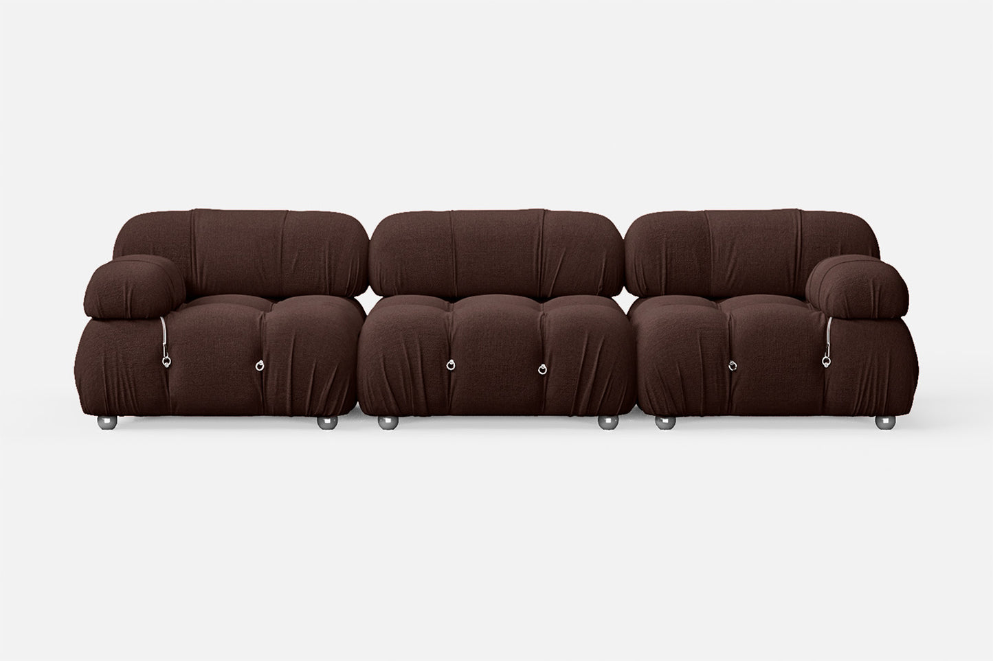 Varese 3 Seater Sofa Coffee Brown Linen Fabric