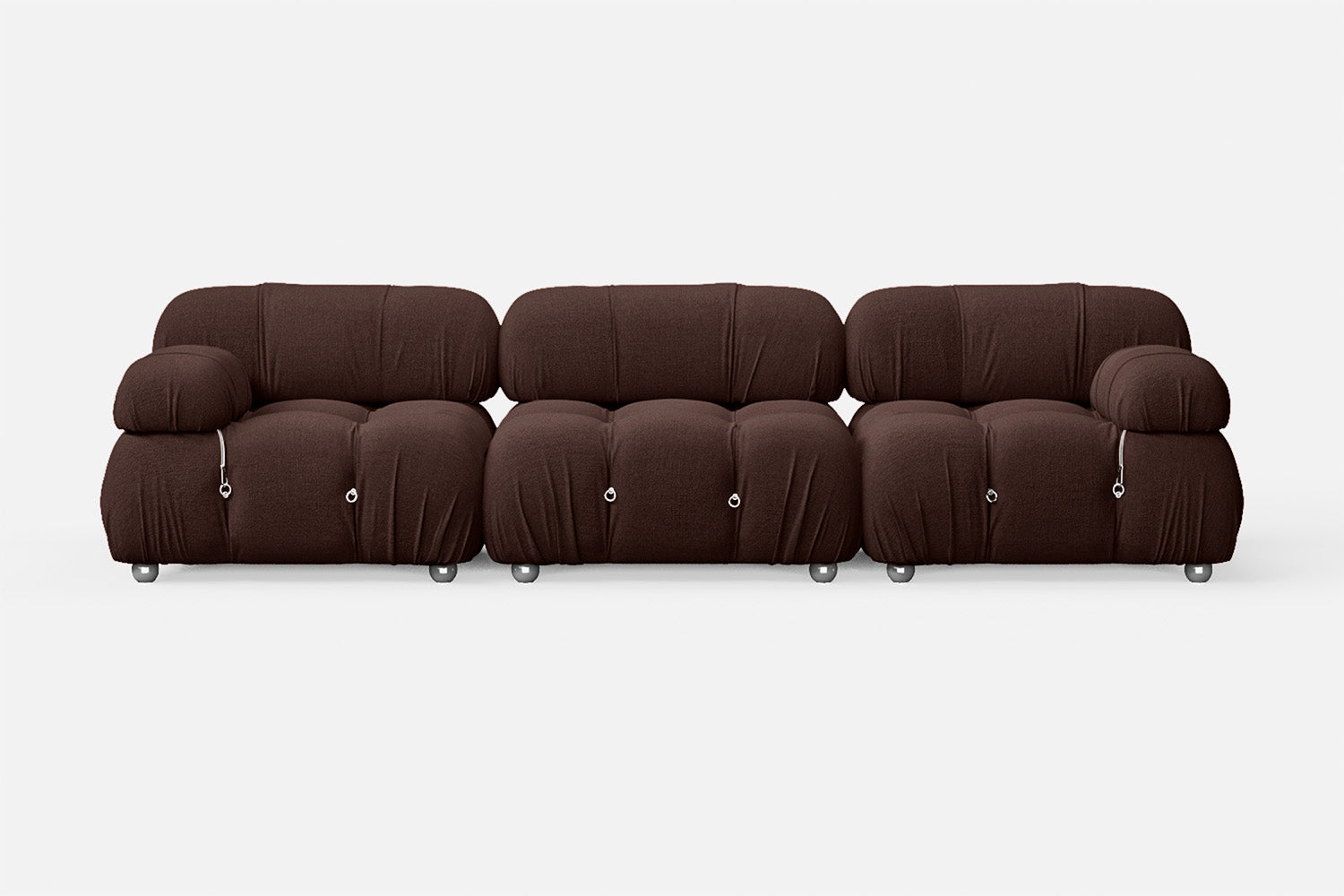 Varese 3 Seater Sofa Coffee Brown Linen Fabric