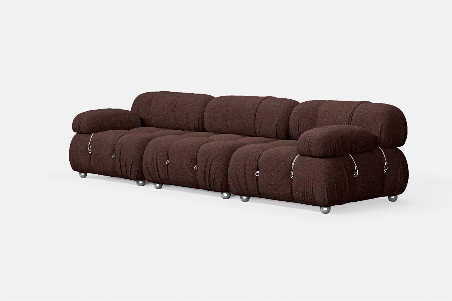 Varese 3 Seater Sofa Coffee Brown Linen Fabric