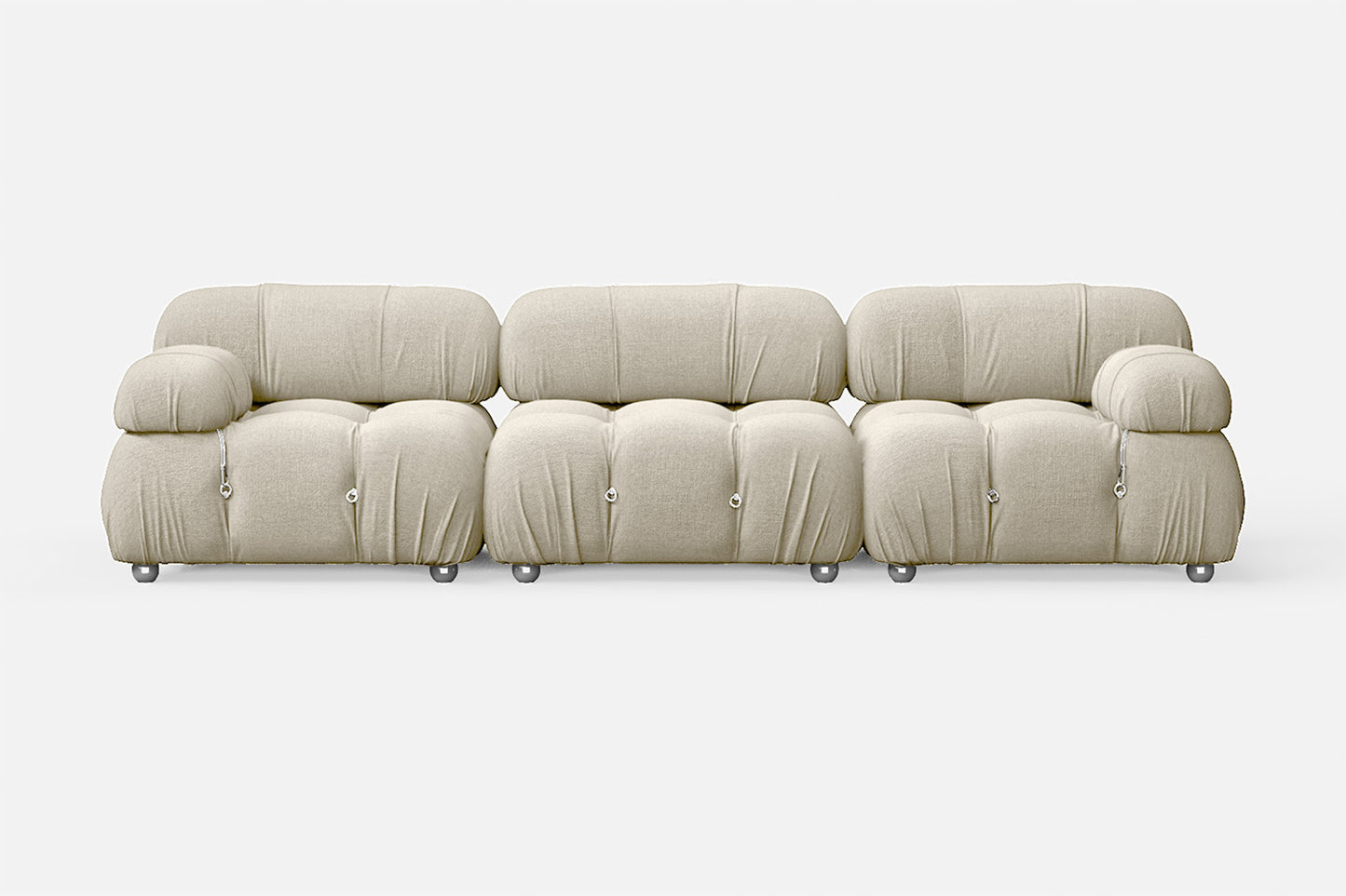 Varese 3 Seater Sofa Cream Linen Fabric