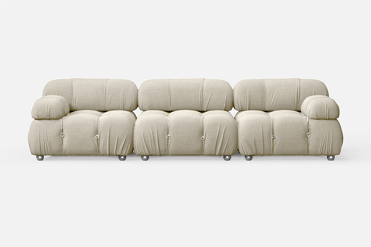 Varese 3 Seater Sofa Cream Linen Fabric