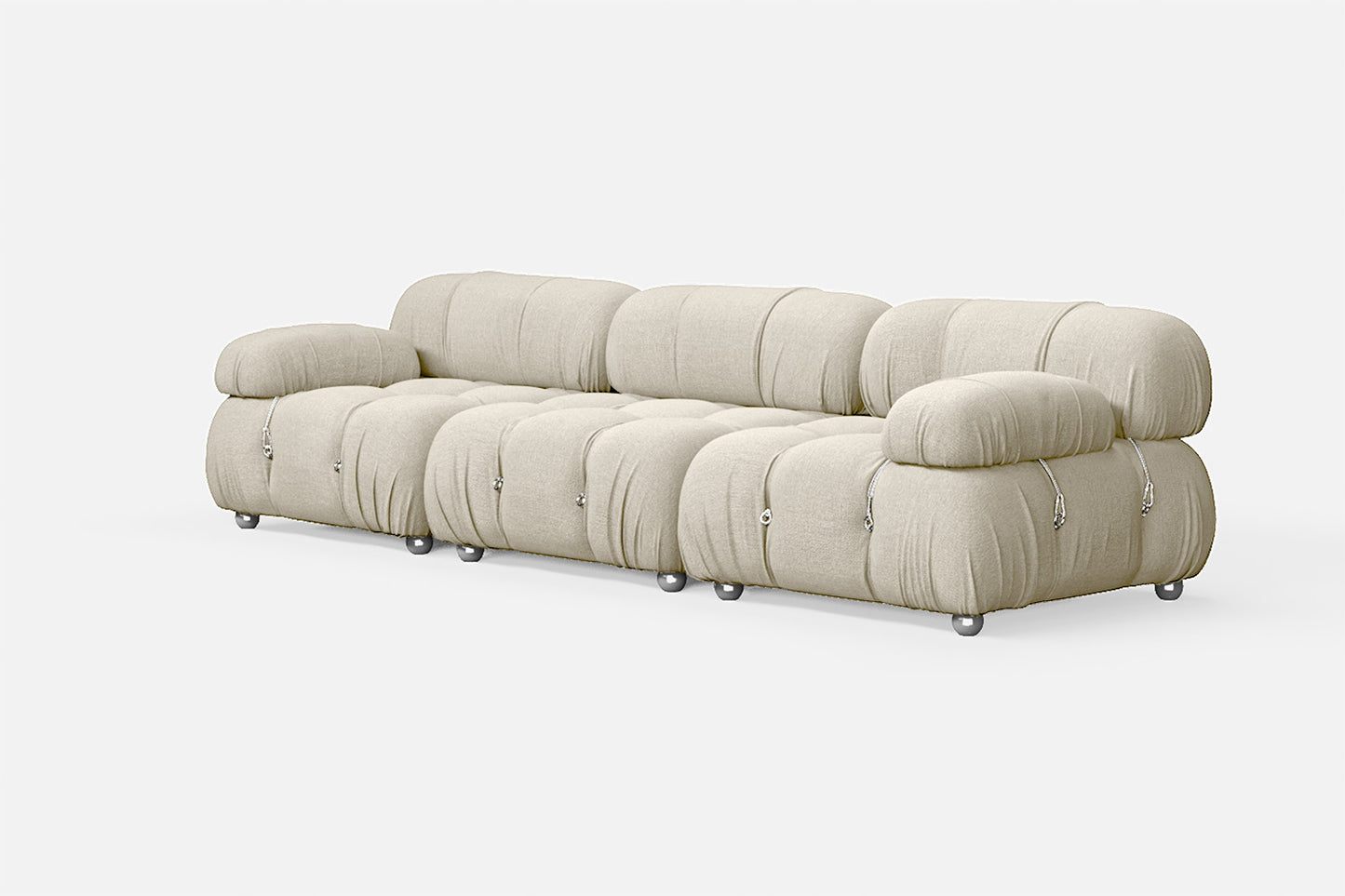 Varese 3 Seater Sofa Cream Linen Fabric