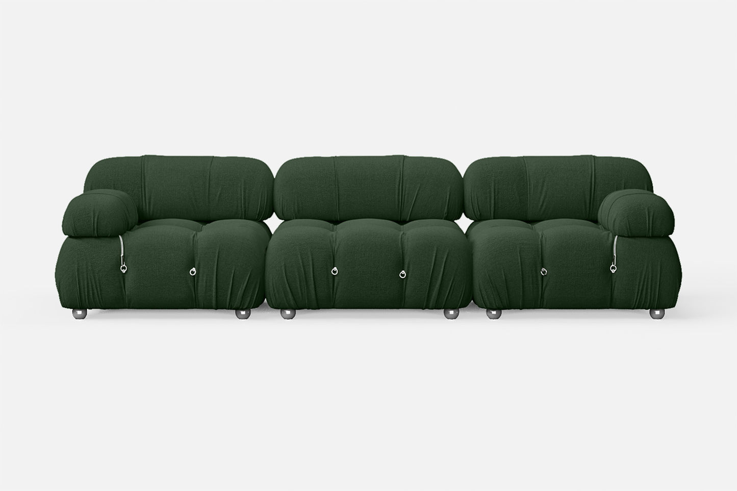 Varese 3 Seater Sofa Forest Green Linen Fabric