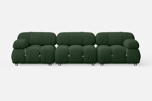 Varese 3 Seater Sofa Forest Green Linen Fabric