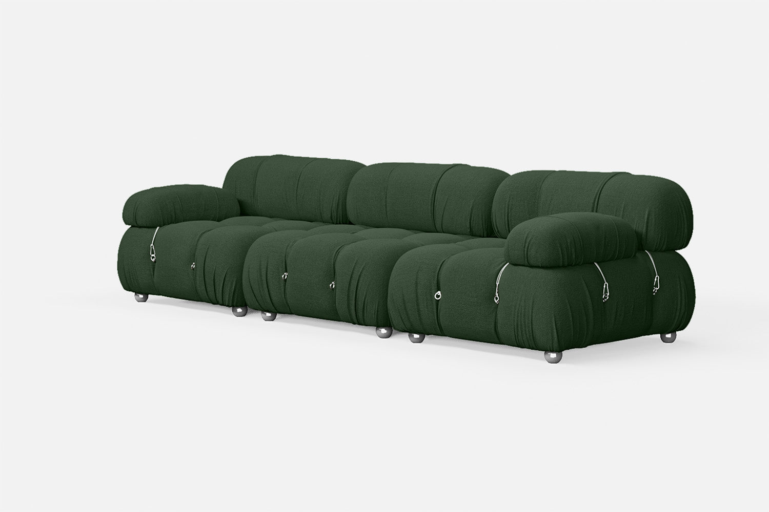 Varese 3 Seater Sofa Forest Green Linen Fabric