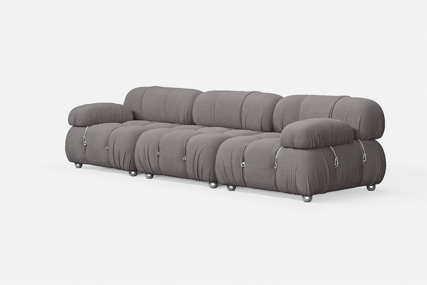 Varese 3 Seater Sofa Grey Linen Fabric