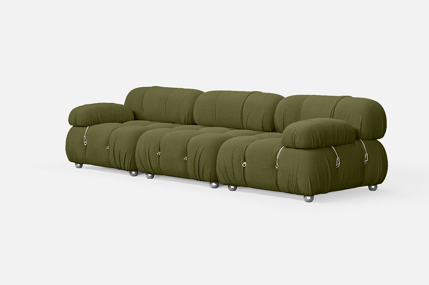 Varese 3 Seater Sofa Olive Linen Fabric